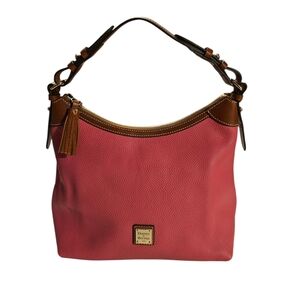 New Dooney & Bourke Hot Pink and Brown Hobo Bag
